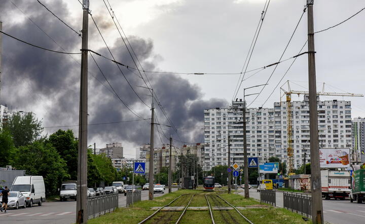 Ostrzał Kijowa / autor: PAP/EPA