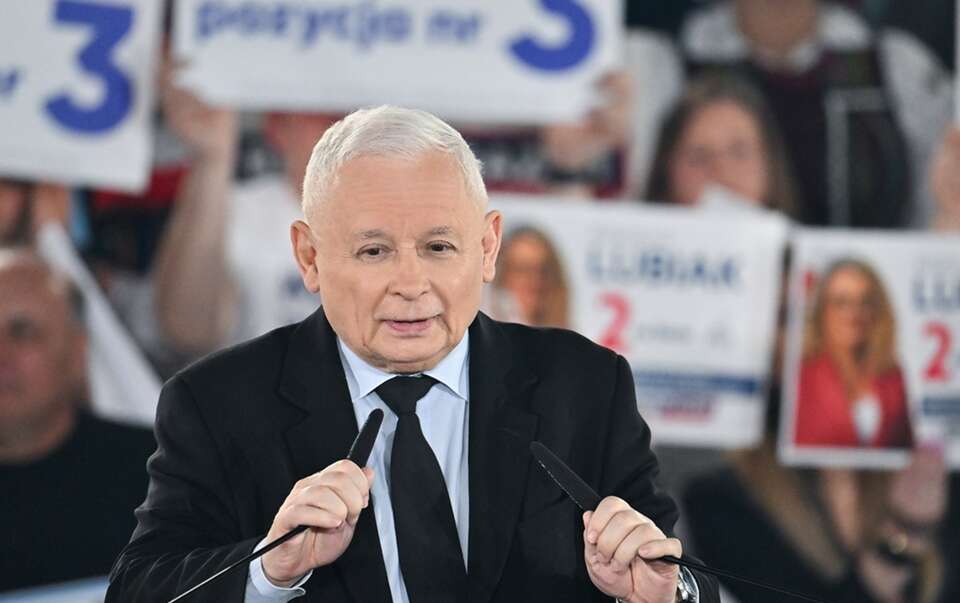 Prezes PiS na konwencji w Przysusze / autor: PAP/Piotr Polak