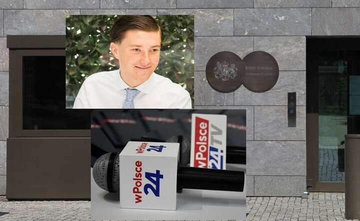 W Warszawie przed Ambasadą Wielkiej Brytanii symboliczna akcja telewizji wPolsce24 poświęcona pamięci Henry’ego Nowaka / autor: Fratria / wPolityce.pl