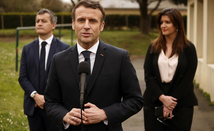 Prezydent Francji Emmanuel Macron / autor: PAP/EPA/YOAN VALAT / POOL