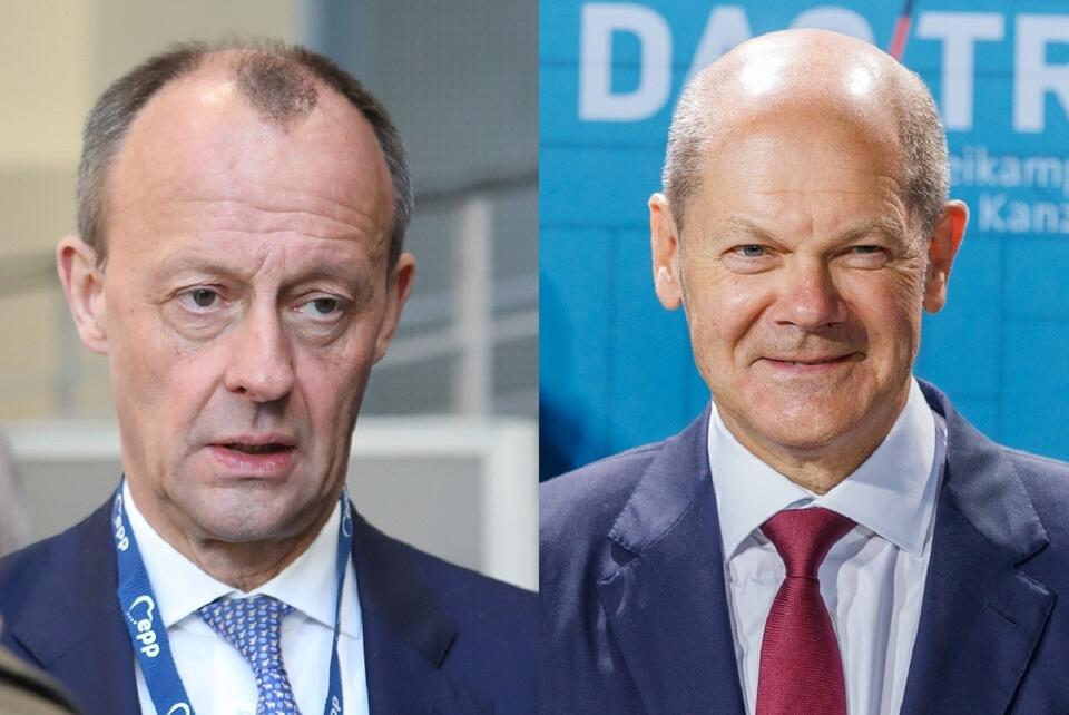 Friedrich Merz/Olaf Scholz / autor: European People's Party, CC BY 2.0 <https://creativecommons.org/licenses/by/2.0>, via Wikimedia Commons/Steffen Prößdorf, CC BY-SA 4.0 <https://creativecommons.org/licenses/by-sa/4.0>, via Wikimedia Commons