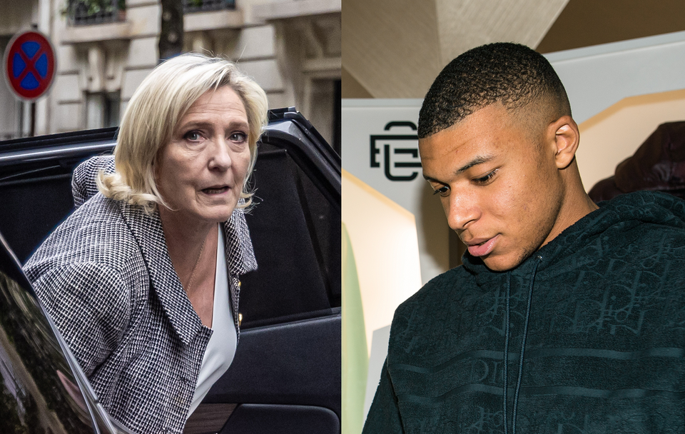 Marina Le Pen, Kylian Mbappe / autor: PAP/EPA/CHRISTOPHE PETIT TESSON/wikimedia.commons: Zo Yout/https://creativecommons.org/licenses/by-sa/4.0/