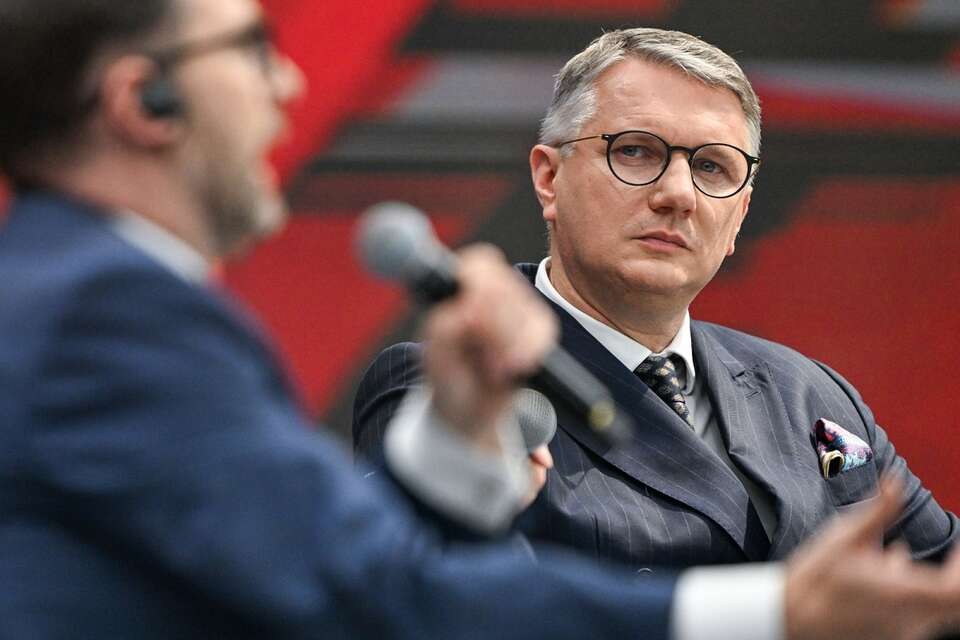 Poseł Konfederacji Przemysław Wipler na CPAC Polska 2025 w Centrum Kongresowo-Wystawienniczym w Jasionce / autor: PAP/Darek Delmanowicz