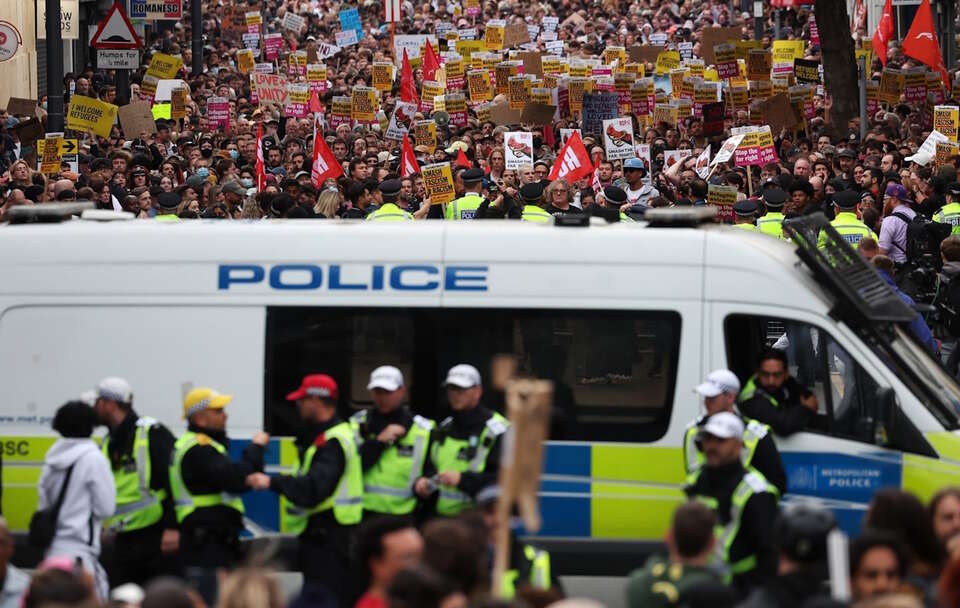 Protesty w Wielkiej Brytanii. Szokujące słowa policji