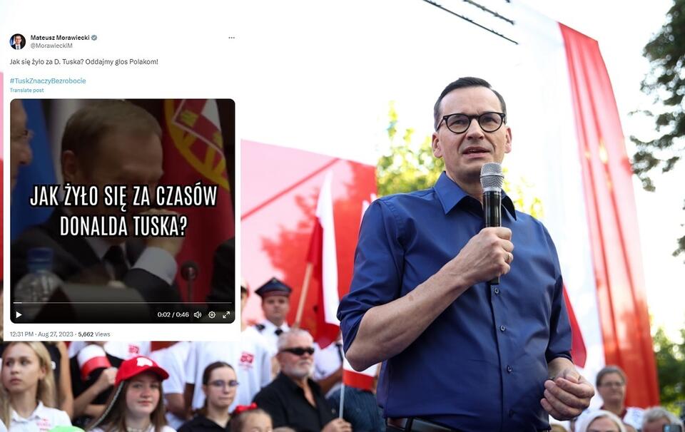 Premier Mateusz Morawiecki w Kolbuszowej / autor: PAP/Łukasz Gągulski/Twitter: @MorawieckiM