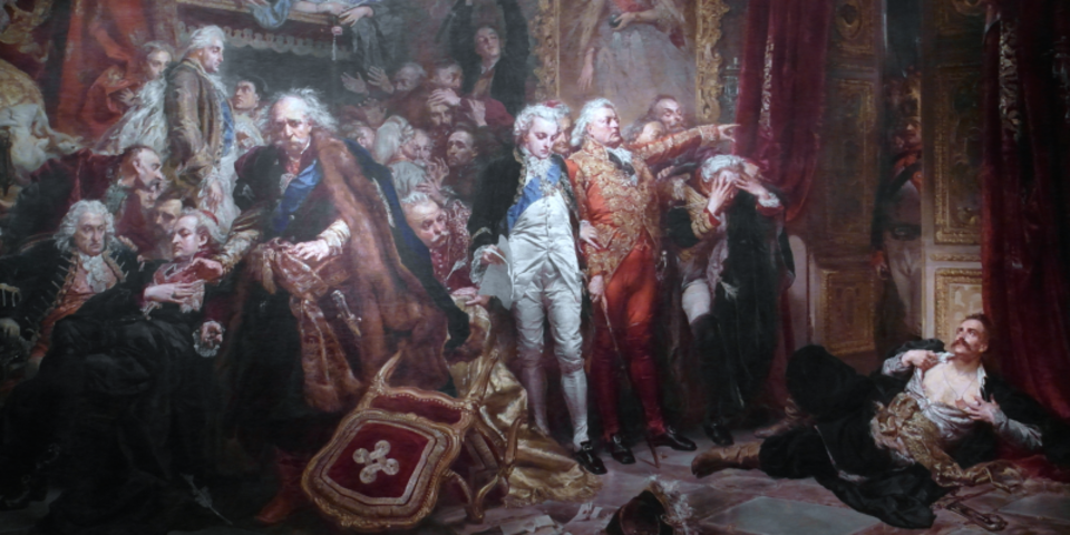 fot. Obraz Jana Matejki "Rejtan na Sejmie 1773 roku"/Wikimedia Commons/Mathiasrex, Maciej Szczepańczyk
