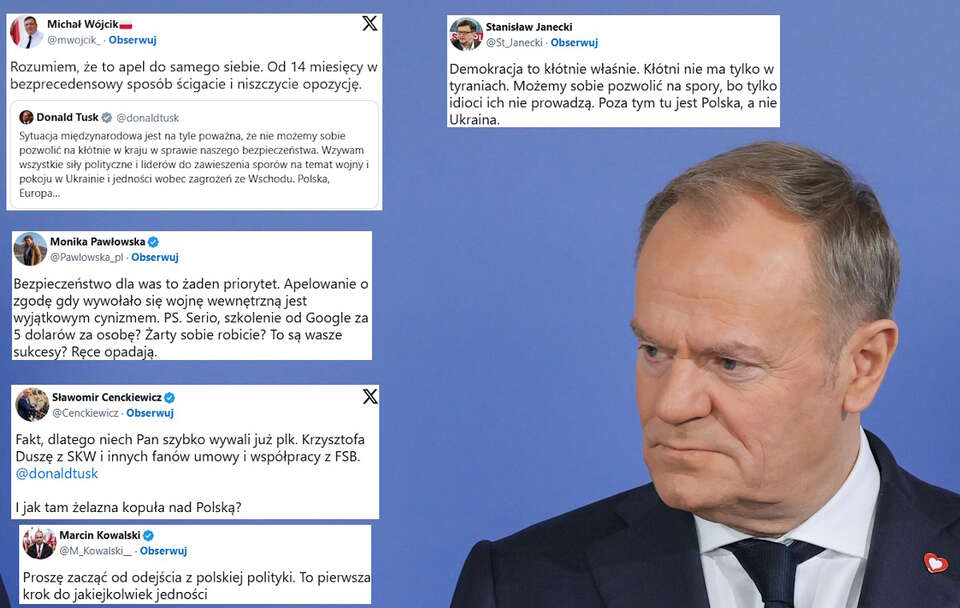 Donald Tusk apeluje o zawieszenie sporów. Lawina komentarzy