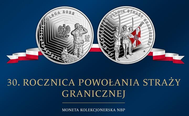 30. rocznica powołania Straży Granicznej – moneta kolekcjonerska NBP / autor: mat. prasowe