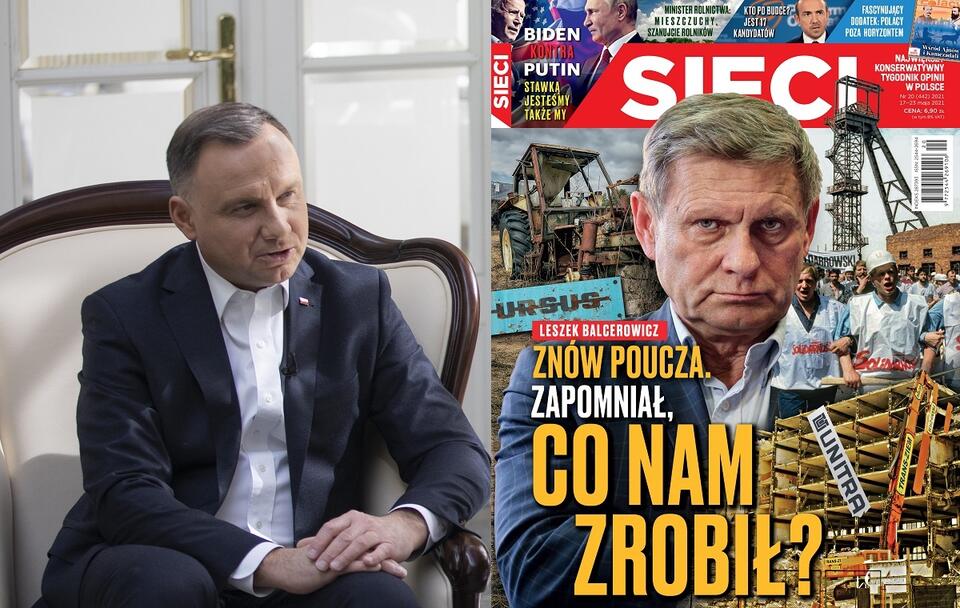 Prezydent RP Andrzej Duda; okładka tygodnika Sieci / autor: Fratria/Sieci