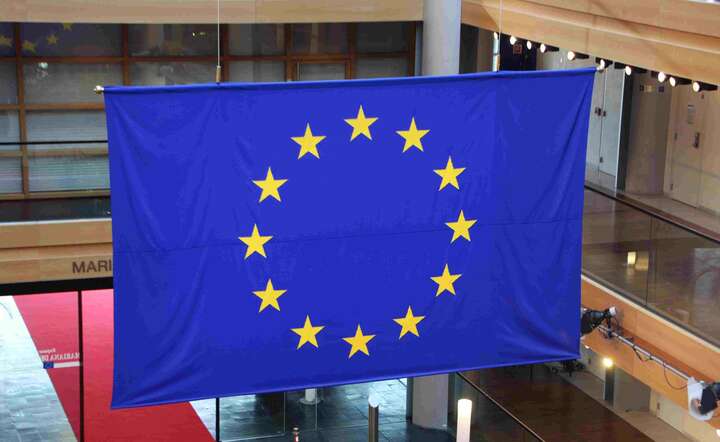 Unijna flaga w europarlamencie / autor: Fot. MK/Fratria