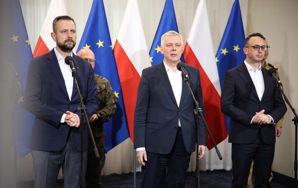 Władysław Kosiniak-Kamysz, Tomasz Siemoniak i Dariusz Klimczak / autor: X/@MSWiA_GOV_PL