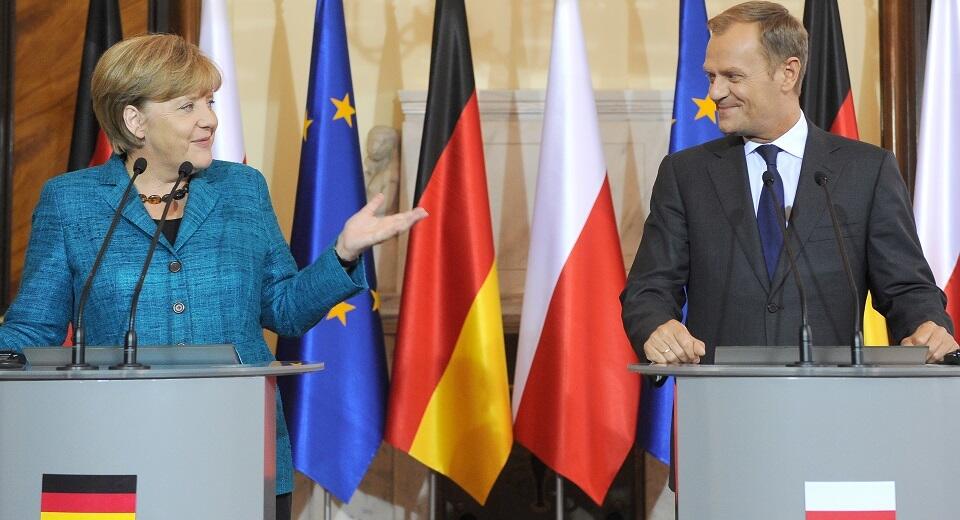 Tusk i Merkel / autor: Grzegorz Rogiński / arch. KPRM