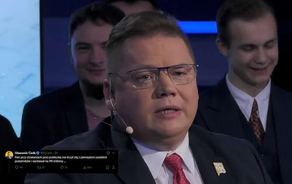 Sławomir Ćwik w programie "Strefa starcia Michała Adamczyka" na antenie Telewizji wPolsce24 / autor: YT: wPolsce24