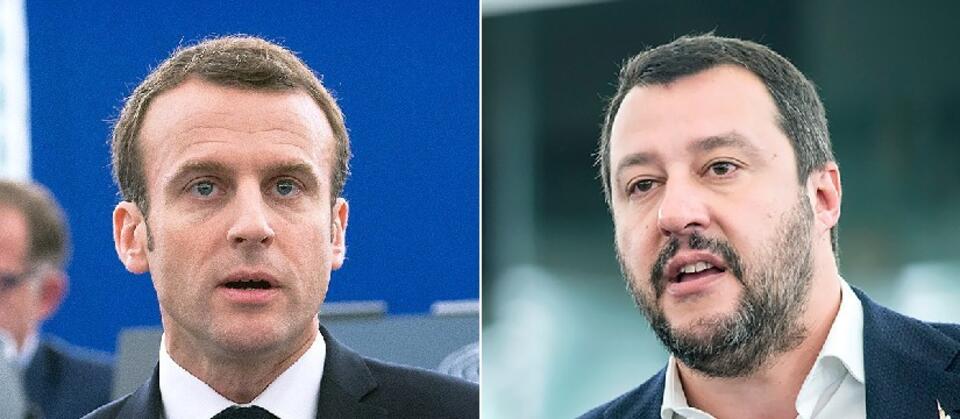 Emmanuel Macron i Matteo Salvini / autor: YouTube