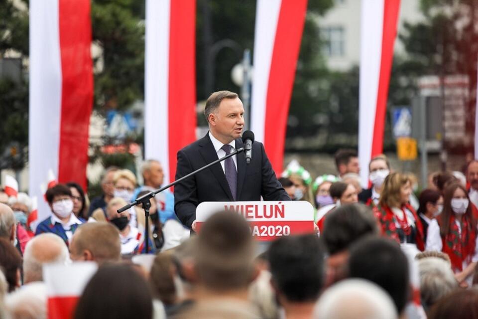 Prezydent Andrzej Duda w Wieluniu / autor: Twitter/Duda2020