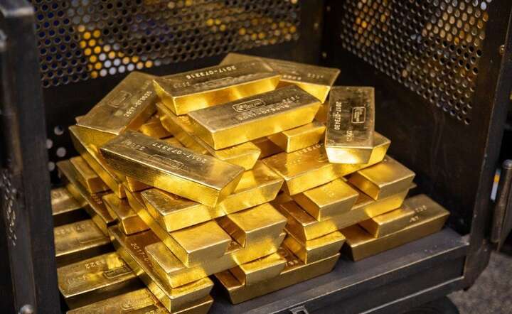 Sztaby złota ze skarbca NBP / autor: materiały prasowe NBP