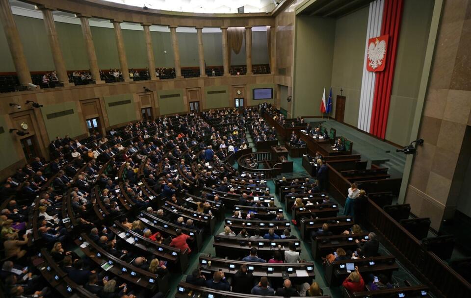 Zdjęcie z środowego posiedzenia Sejmu / autor: PAP/Marcin Obara
