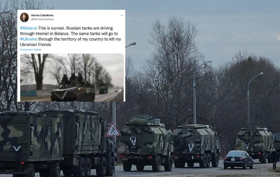 Czy to kolejny etap inwazji? Rosyjskie czołgi na Białorusi