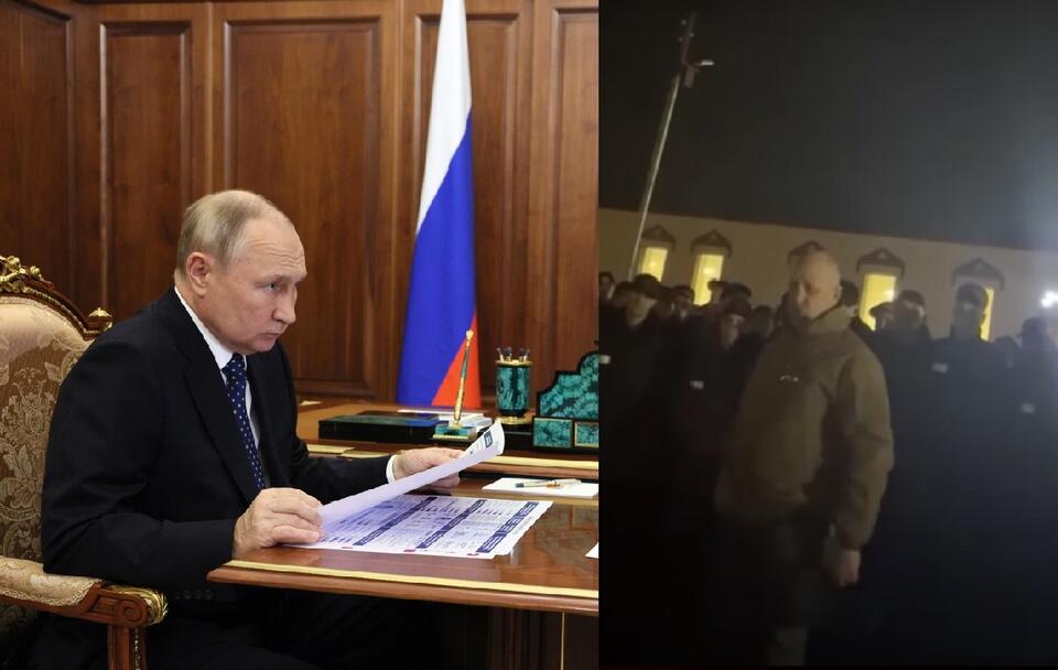 Władimir Putin i Jewgienij Prigożyn / autor: PAP/EPA/GAVRIIL GRIGOROV / KREMLIN POOL / SPUTNIK / POOL; Twitter/TPYXA