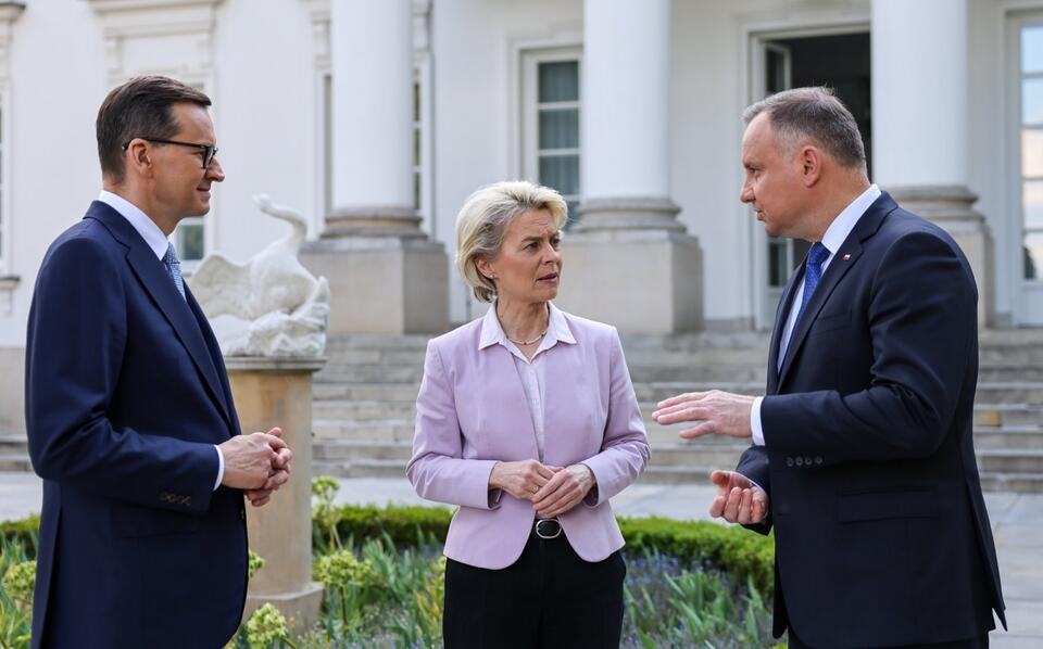 Szefowa KE w Polsce. Spotkanie z premierem i prezydentem / autor: KPRP/Jakub Szymczuk