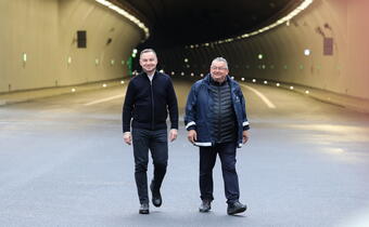 Prezydent: Tunel na "Zakopiance" gotowy, wkrótce otwarcie