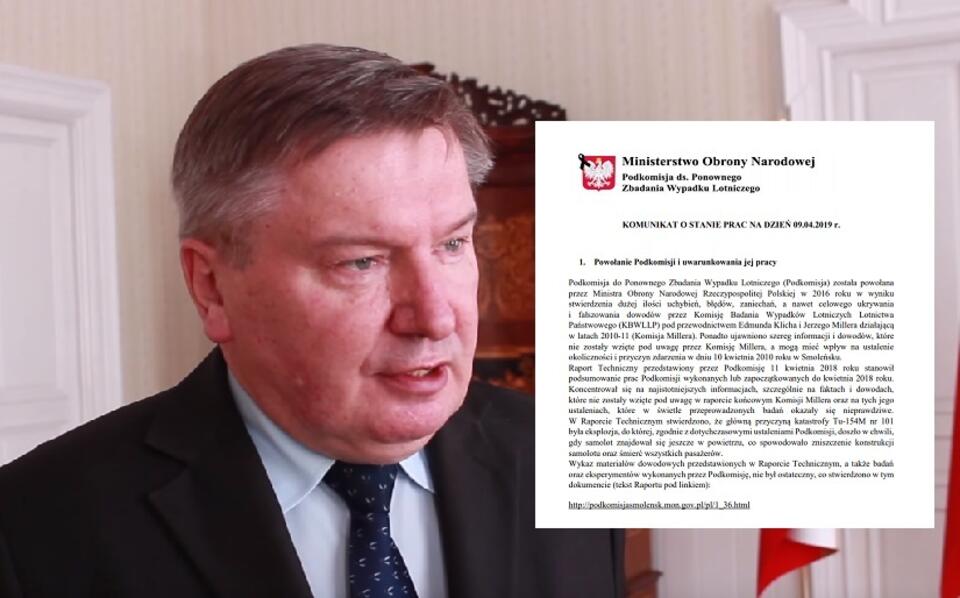 Jerzy Miller, b. przewodniczący KBWLLP / autor: YouTube/ILoveKraków; podkomisjasmolensk.mon.gov.pl