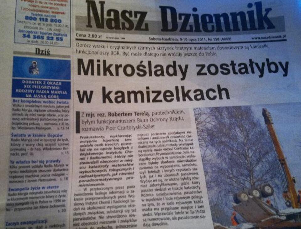 "Nasz Dziennik" jeszcze w starym formacie. Fot. wPolityce.pl
