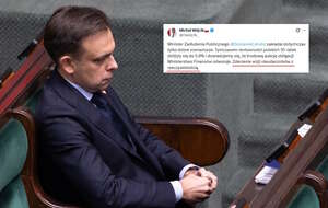 Rentowności polskich 10-latek zbliżyły się do 5.9 proc. i minister finansów Andrzej Domański musiał odwołać jutrzejszą aukcję obligacji skarbowych.  / autor: Fratria/X