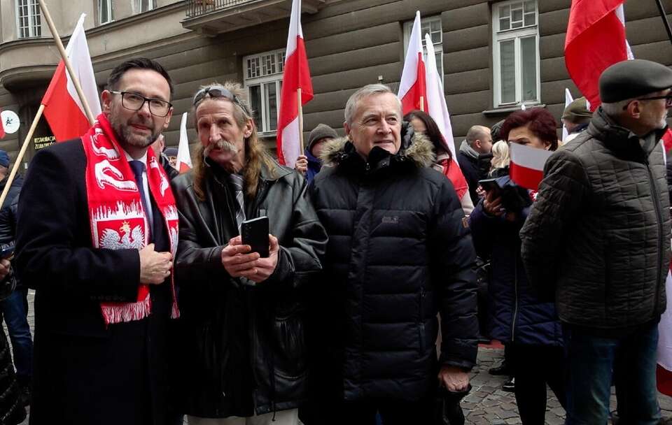 Daniel Obajtek i Piotr Gliński podczas Marszu Niepodległości w Warszawie / autor: PAP/PAP