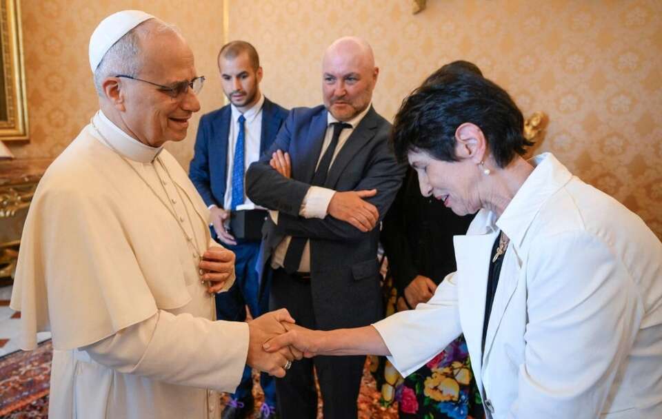 Diane Foley 29 sierpnia została przyjęta przez Papieża Leona XIV / autor: Vatican Media