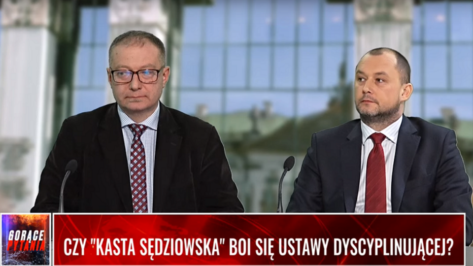 Adwokat Piotr Urbanek i sędzia Jakub Iwaniec / autor: Screen/Telewizja wPolsce.pl