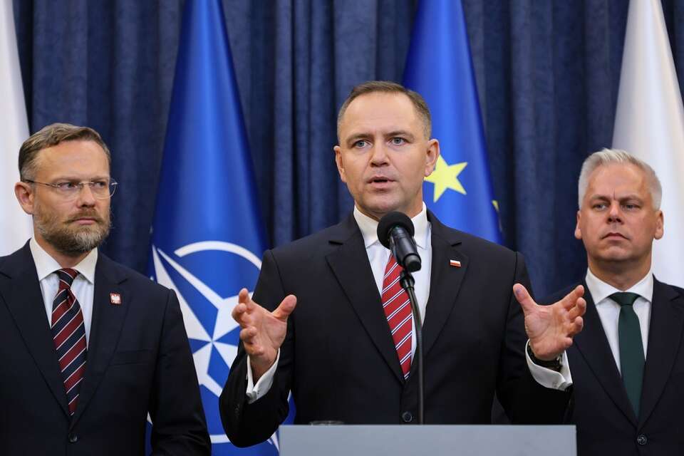 Prezydent RP Karol Nawrocki wygłasza oświadczenie w Pałacu Prezydenckim w Warszawie / autor: PAP/Paweł Supernak