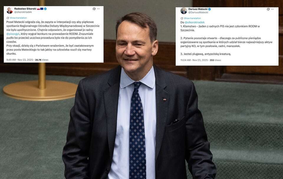 Sikorski o Mateckim. "Jakby zaatakował martwy skunks"