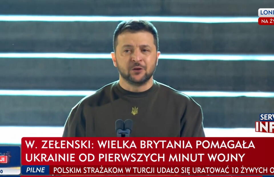 Wołodymyr Zełenski / autor: TVP Info