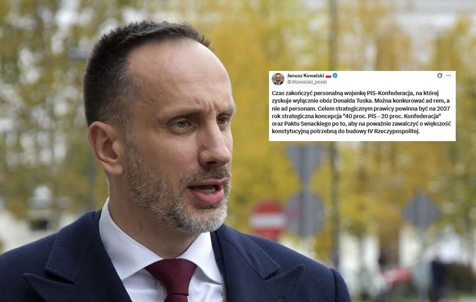 Kowalski: It's time to end the individual  war between PiS and the Confederation