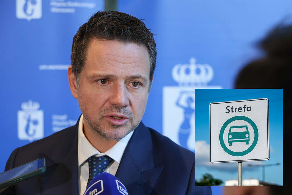 Prezydent m.st. Warszawy Rafał Trzaskowski rozmawia z mediami podczas Forum Czystego Powietrza 2026 w stołecznym Centrum Nauki Kopernik. / autor: PAP/Paweł Supernak/X