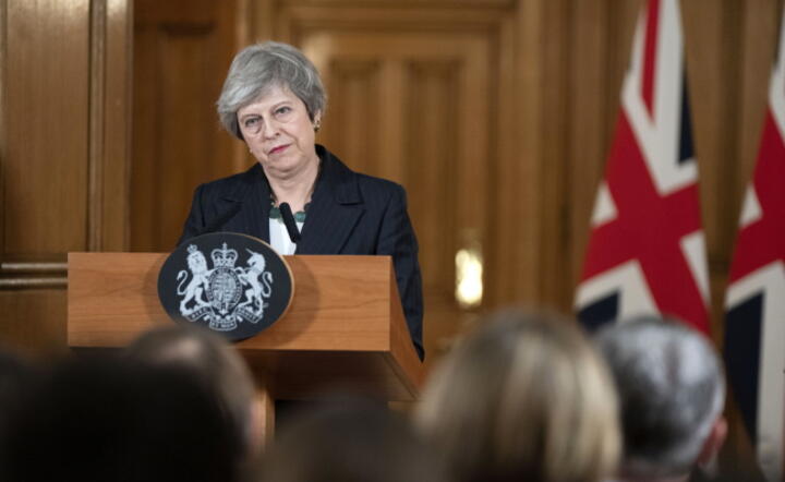 Premier Theresa May na konferencji dla dziennikarzy / autor:  fot. PAP/EPA/DAVID LEVENSON