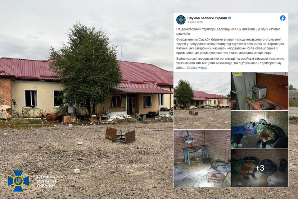 Sala tortur we wsi Łypci / autor: screenshot Facebook Służba Bezpieczeństwa Ukrainy 