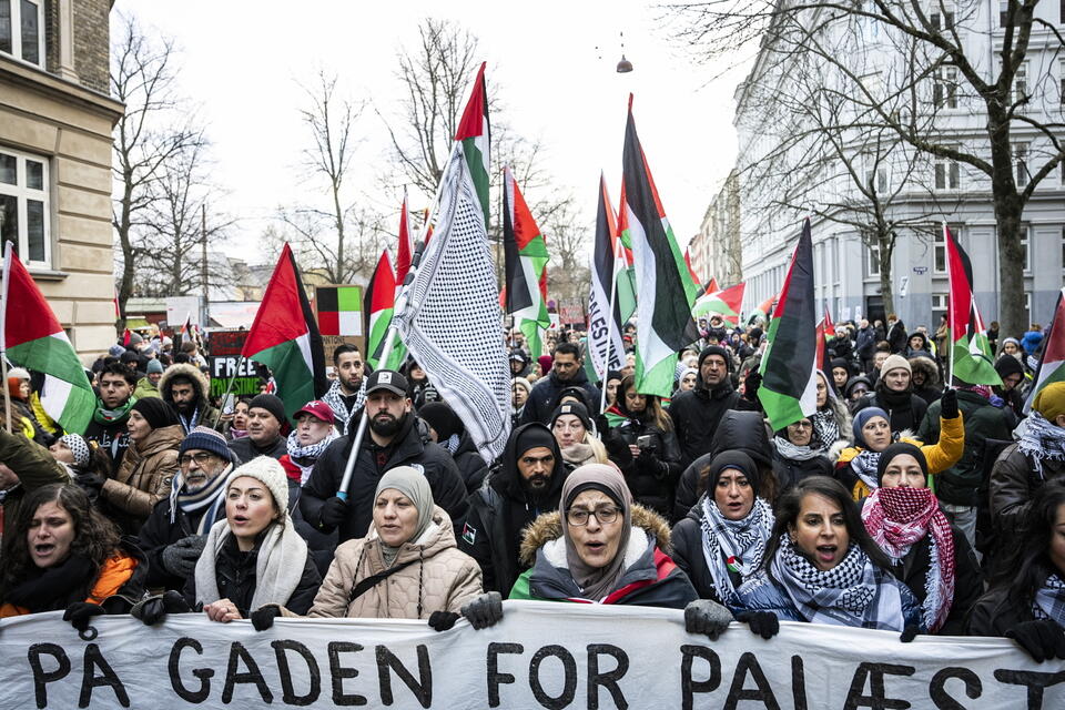 Propalstyńska manifestacja w Kopenhadze  / autor: PAP/epa