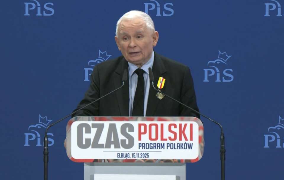 Prezes PiS w Elblągu: Rząd Tuska realizuje agendę niemiecką