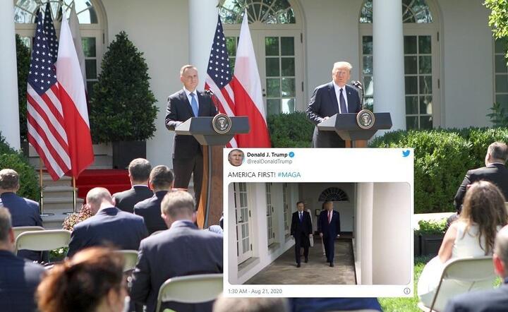 Donald Trump i Andrzej Duda / autor: Fratria/ M.Czutko; Twitter/Donald Trump