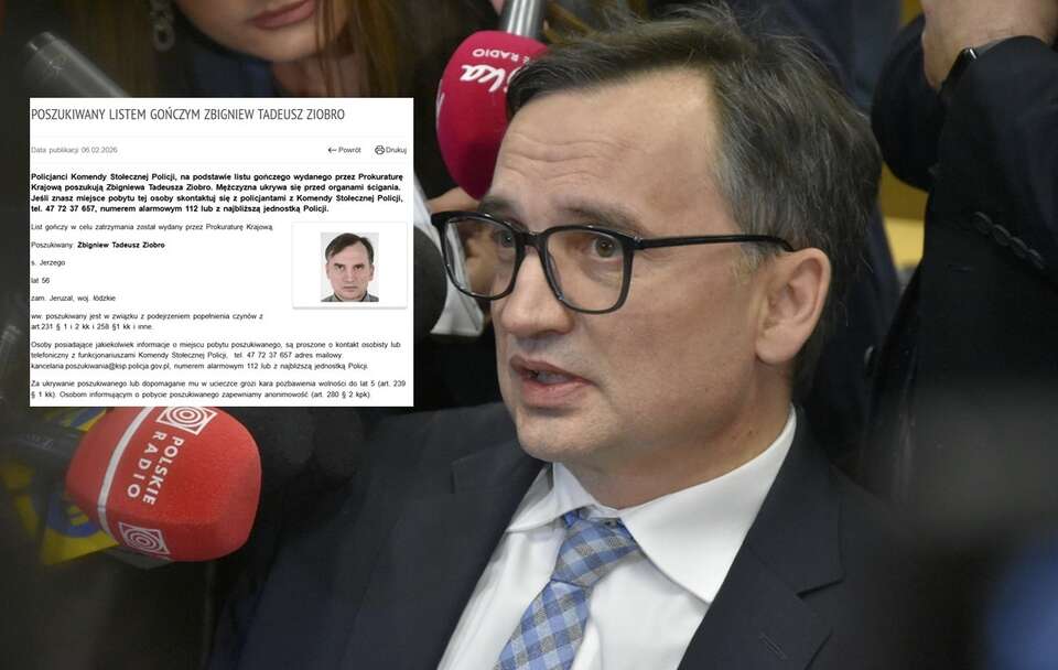 Polityczne igrzyska! Jest list gończy za Zbigniewem Ziobrą