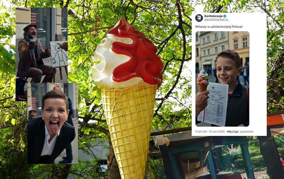 Lody, Tusk, Cienkowska i "artysta". Spot Konfederacji z AI