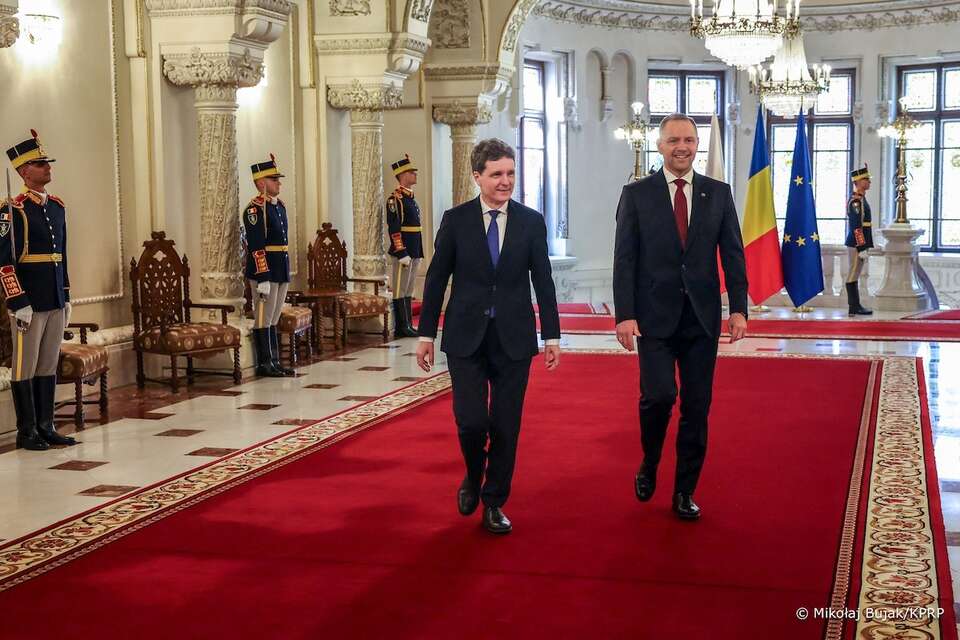 Prezydent Karol Nawrocki spotkał się w Bukareszcie ze swoim odpowiednikiem Nicușorem Danem / autor: KPRP/Mikołaj Bujak