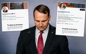 Szef MSZ Radosław Sikorski/Zrzuty ekranu z profili Sikorskiego i Applebaum / autor: Fratria/X