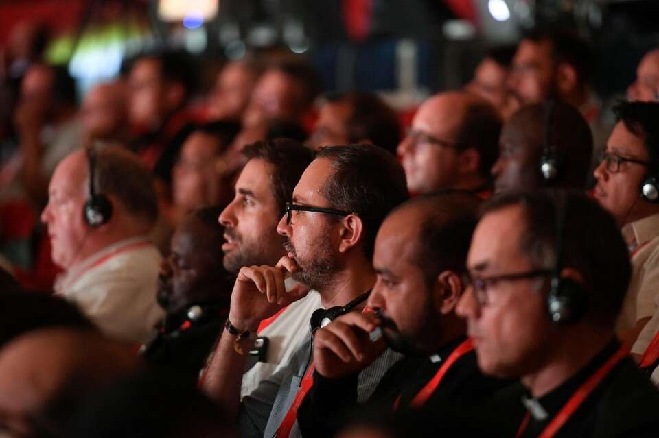 Na zdjęciu spotkanie Leona XIV z kapłanami (26.06.25) / autor: Vatican Media