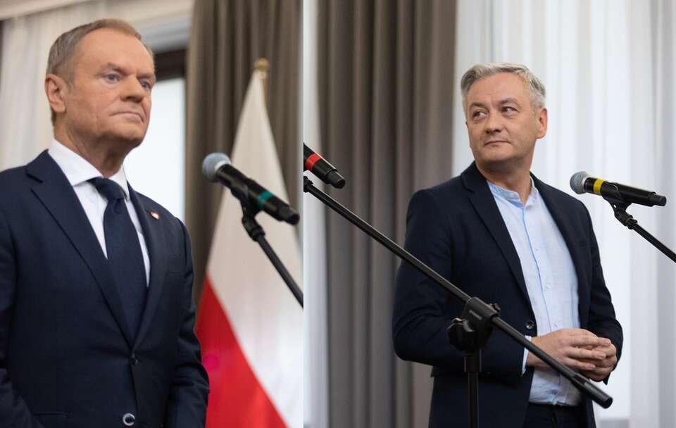 Donald Tusk i Robert Biedroń / autor: Fratria