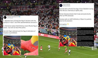 FIFA usunęła flagi Ukrainy z trybun. Apel o interwencję
