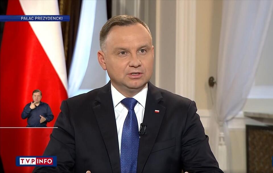 Prezydent Andrzej Duda / autor: wPolityce.pl/TVP Info (screenshot)