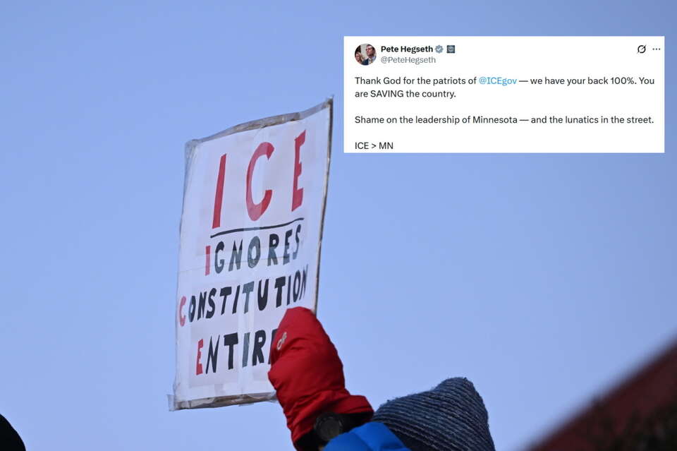 Pete Hegseth broni ICE / autor: PAP/EPA